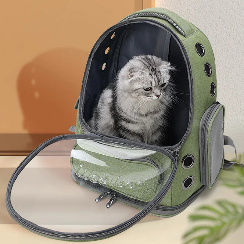 Sac à Dos Transport Transparent pour Chat et Petit Chien — Respirant & Confortable