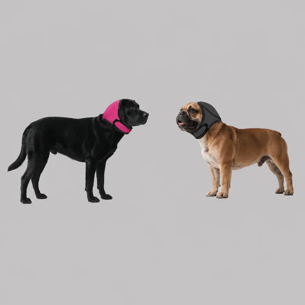 Cagoule Anti-Anxiété pour Chien — Apaisement & Protection Anti-Insectes