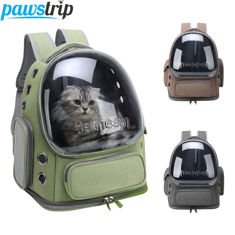 Sac à Dos Transport Transparent pour Chat et Petit Chien — Respirant & Confortable