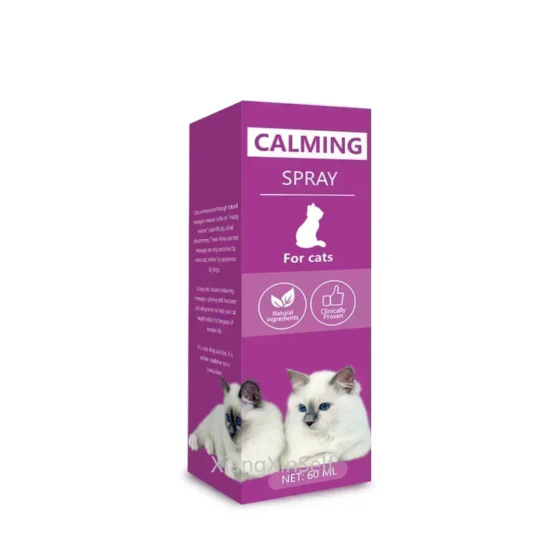 Spray Calmant aux Phéromones pour Chat — Anti-Stress & Apaisement 60ml