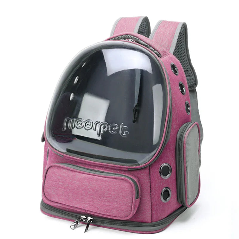Sac à Dos Transport Transparent pour Chat et Petit Chien — Respirant & Confortable