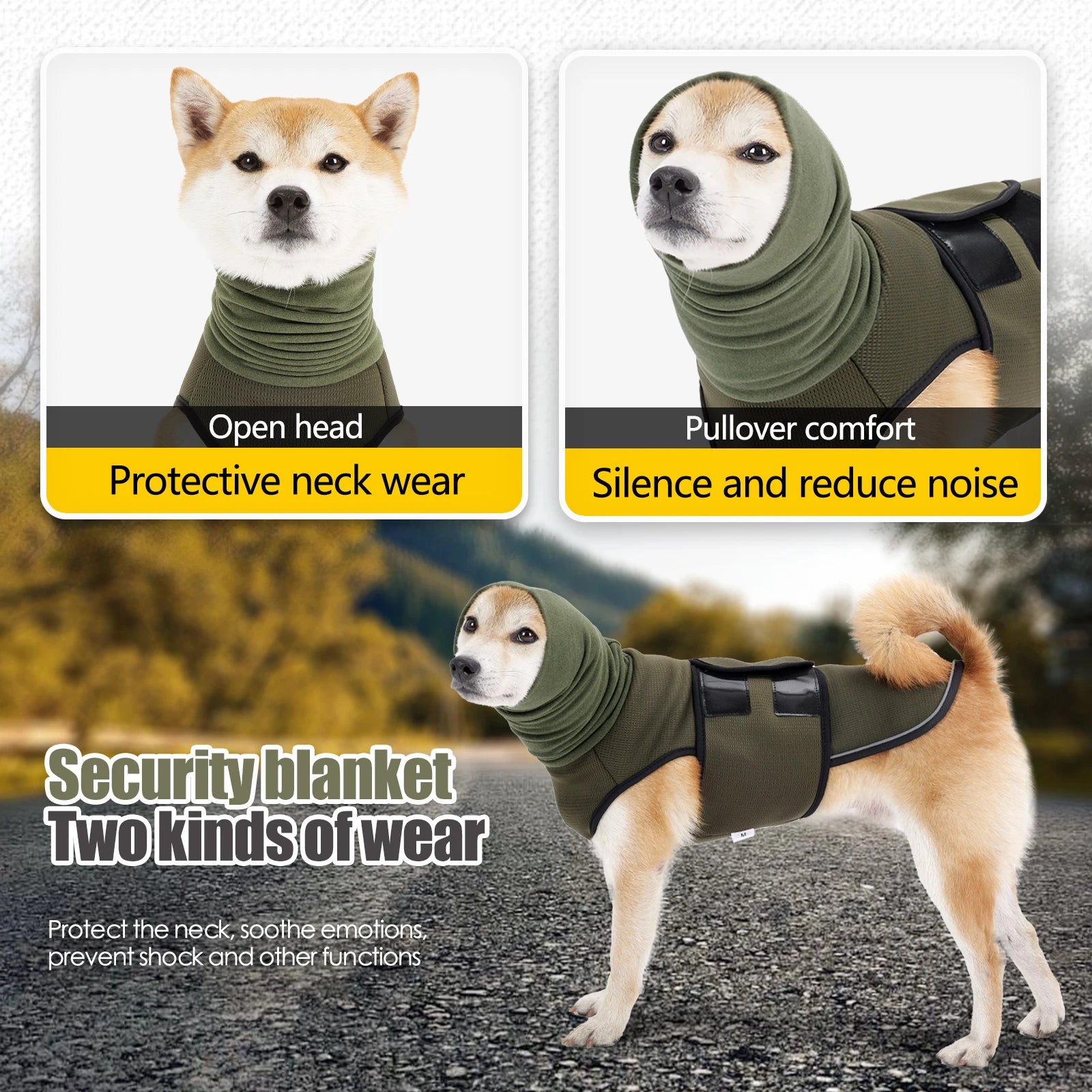 Gilet Anti-Anxiété pour Chien et Chat — Veste Calmante Tonnerre & Feux d'Artifice