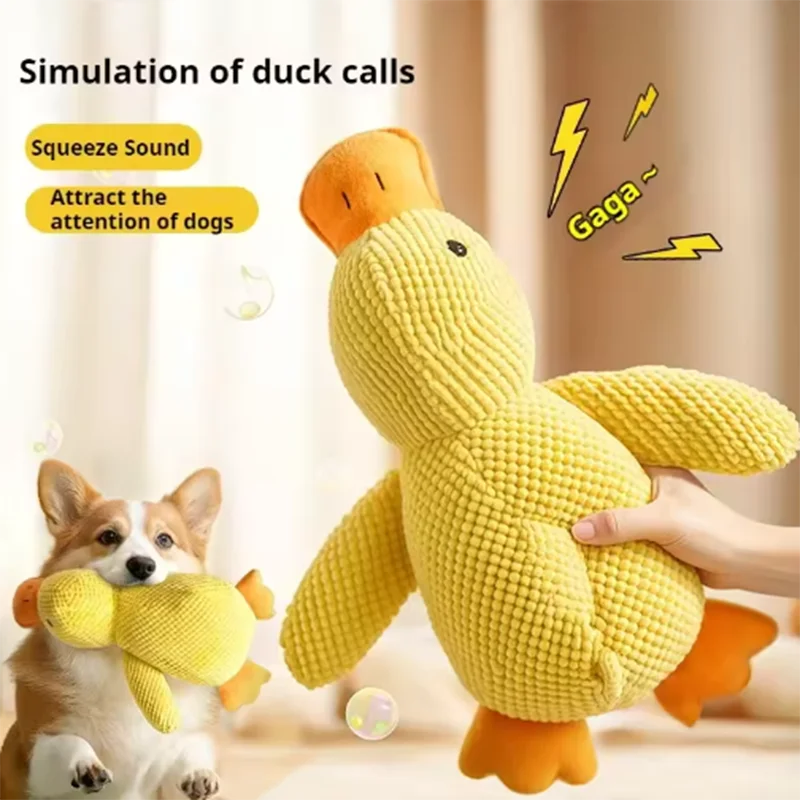 Jouet Peluche Canard pour Chien — Anti-Ennui & Compagnon Doux