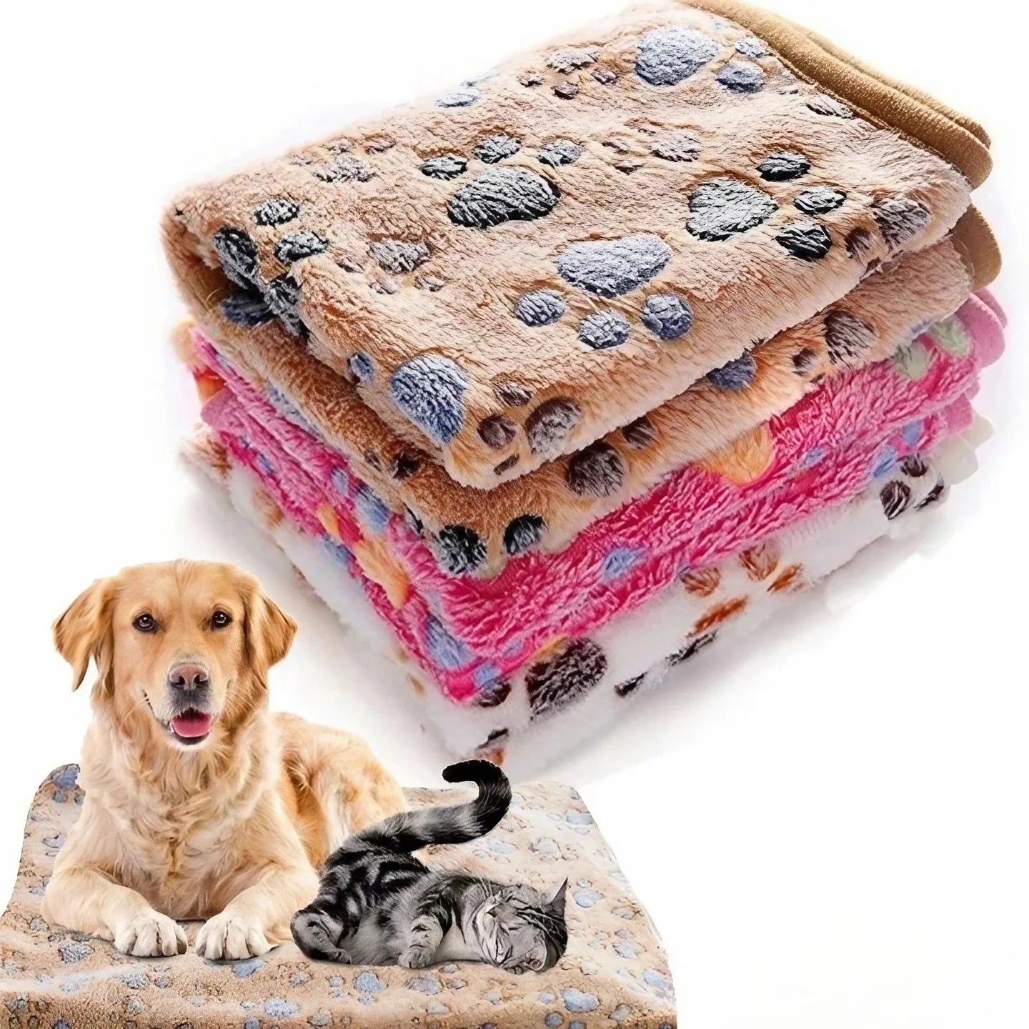 Couverture Douce & Moelleuse pour Chat et Chien — Motif Dessin Animé