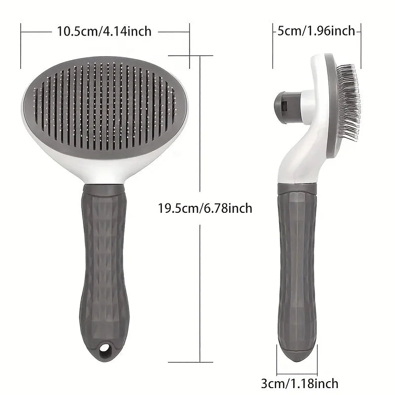 Brosse de Toilettage Auto pour Chien et Chat — Démêlage Doux & Anti-Poils