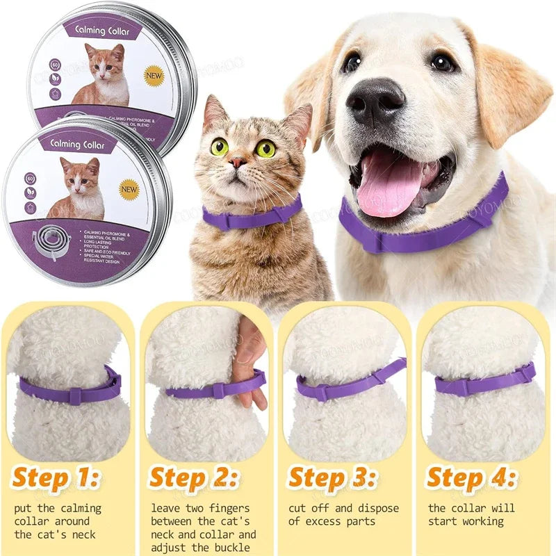 Collier Apaisant aux Phéromones pour Chien et Chat — Réducteur d'Anxiété