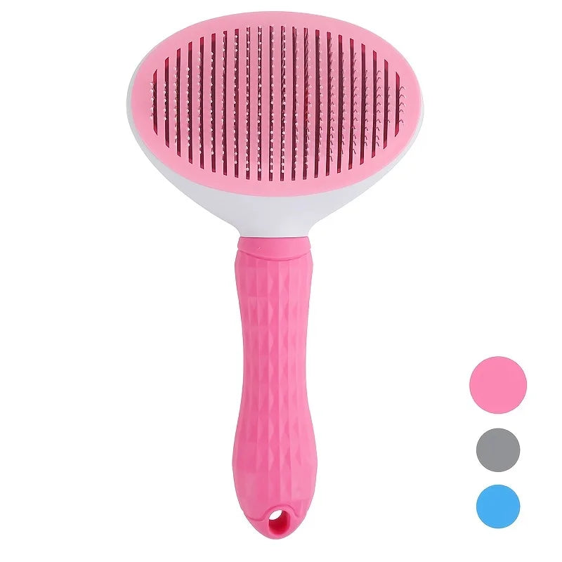 Brosse de Toilettage Auto pour Chien et Chat — Démêlage Doux & Anti-Poils