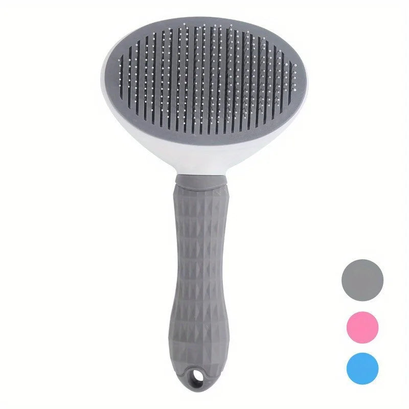 Brosse de Toilettage Auto pour Chien et Chat — Démêlage Doux & Anti-Poils